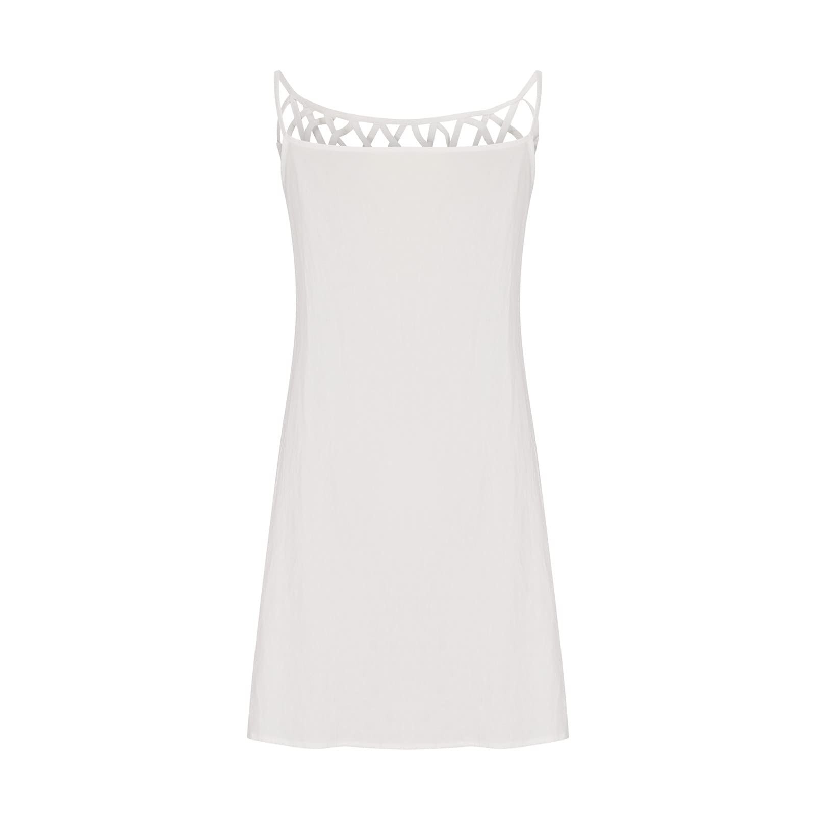 thumbnail image 4 of Vestido veraniego floral con cuello hueco y corte A para mujer 2025: vestido informal de playa con bolsillos, 4 of 5